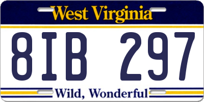 WV license plate 8IB297
