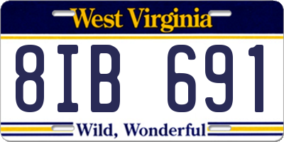 WV license plate 8IB691