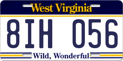 WV license plate 8IH056