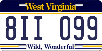 WV license plate 8II099
