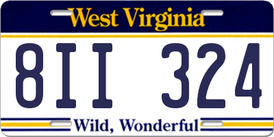 WV license plate 8II324