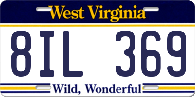 WV license plate 8IL369