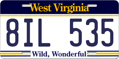 WV license plate 8IL535