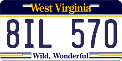 WV license plate 8IL570