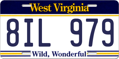 WV license plate 8IL979