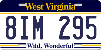 WV license plate 8IM295