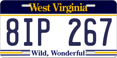 WV license plate 8IP267