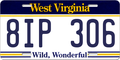 WV license plate 8IP306