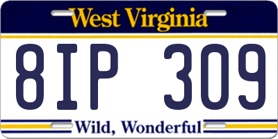 WV license plate 8IP309