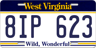 WV license plate 8IP623
