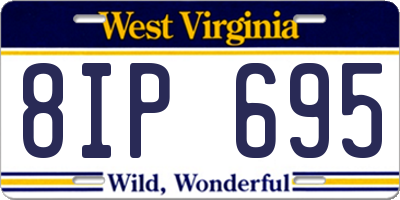 WV license plate 8IP695