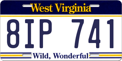 WV license plate 8IP741