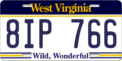 WV license plate 8IP766