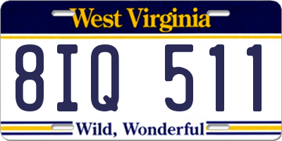 WV license plate 8IQ511
