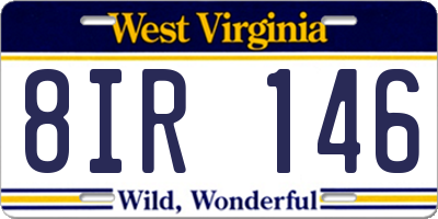 WV license plate 8IR146