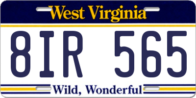 WV license plate 8IR565
