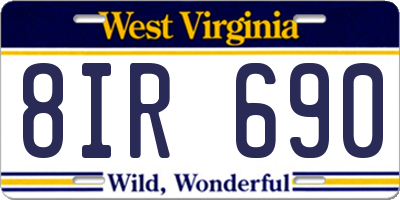 WV license plate 8IR690