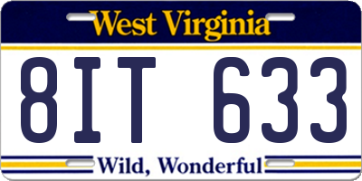 WV license plate 8IT633