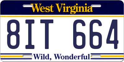 WV license plate 8IT664