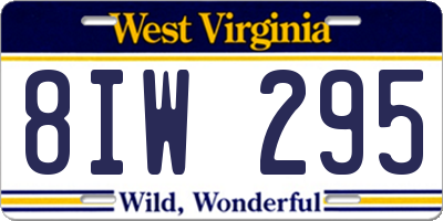 WV license plate 8IW295