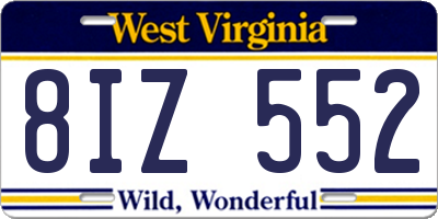 WV license plate 8IZ552