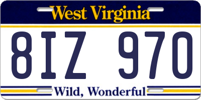 WV license plate 8IZ970