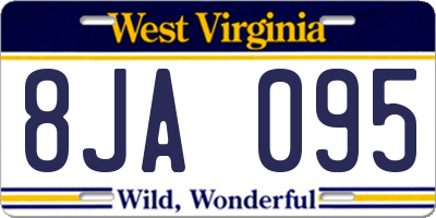 WV license plate 8JA095