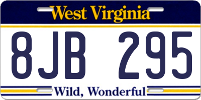 WV license plate 8JB295