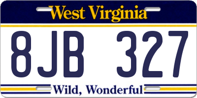 WV license plate 8JB327