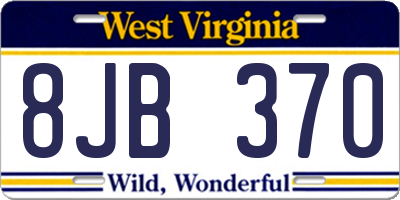 WV license plate 8JB370