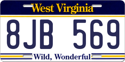 WV license plate 8JB569