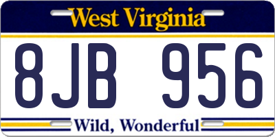 WV license plate 8JB956