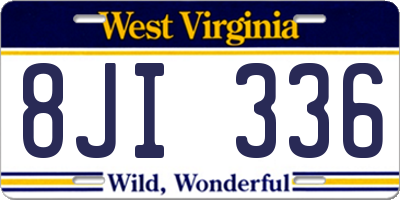 WV license plate 8JI336