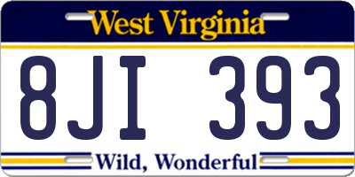 WV license plate 8JI393