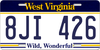 WV license plate 8JI426