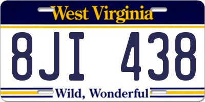 WV license plate 8JI438
