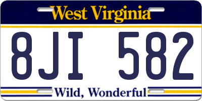 WV license plate 8JI582