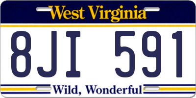 WV license plate 8JI591