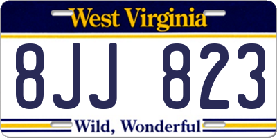 WV license plate 8JJ823