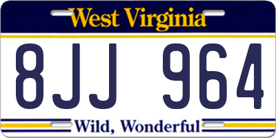 WV license plate 8JJ964