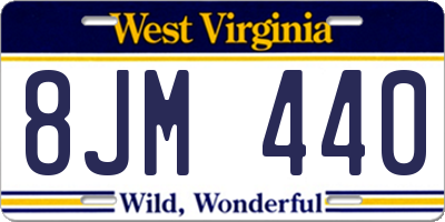 WV license plate 8JM440