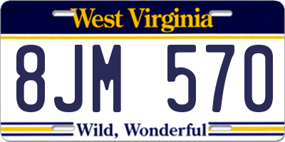 WV license plate 8JM570