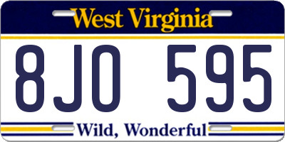 WV license plate 8JO595