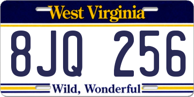 WV license plate 8JQ256