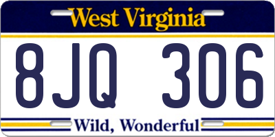 WV license plate 8JQ306