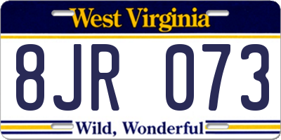 WV license plate 8JR073
