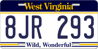 WV license plate 8JR293