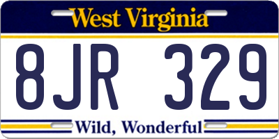WV license plate 8JR329