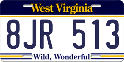 WV license plate 8JR513