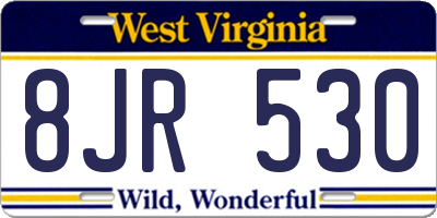 WV license plate 8JR530